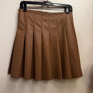🌾 TopShop Brown Pleated Mini Skirt 🌾